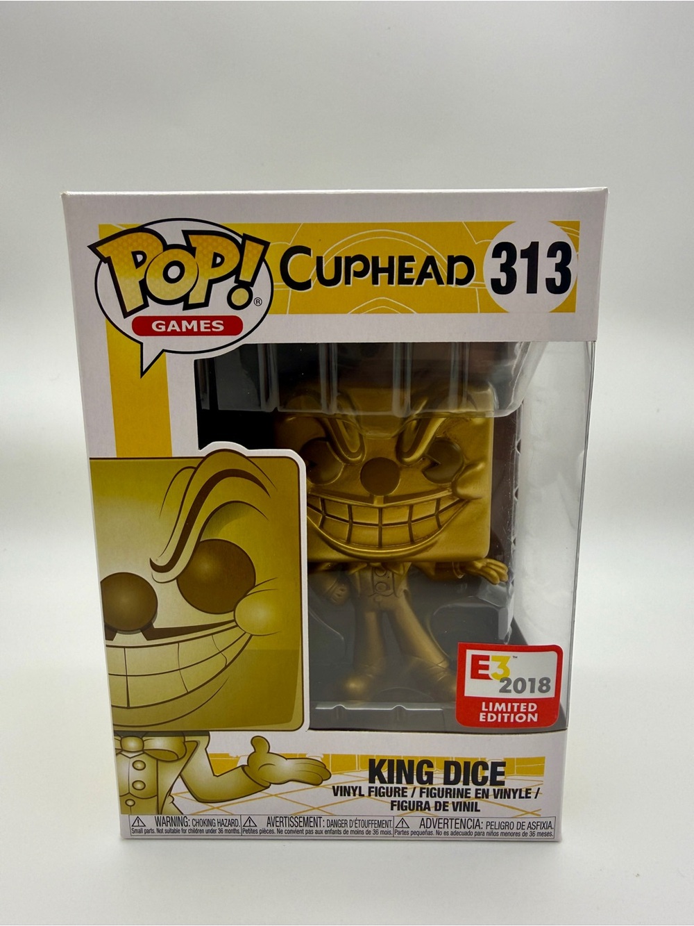 Cuphead Gold King Dice Funko Pop #313 E3 & GameStop Limited Edition Exclusive